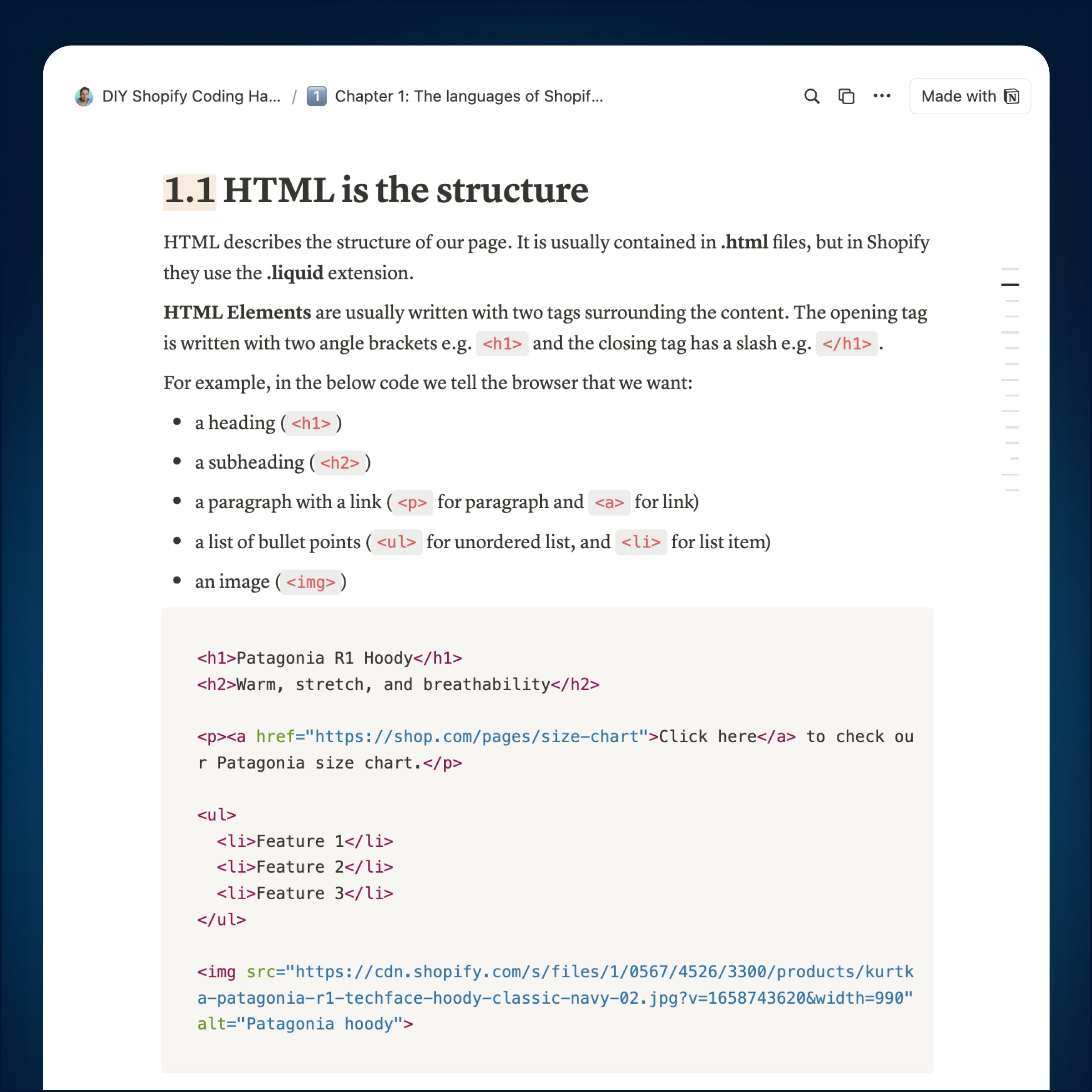 Shopify coding ebook chapter 1 